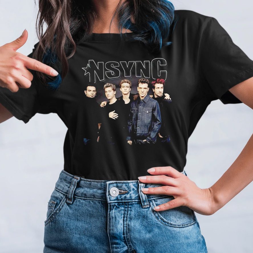 NSYNC Boy Band Stark Group Shot T-Shirt 4 NSYNC Boy Band Stark Group Shot TShirt