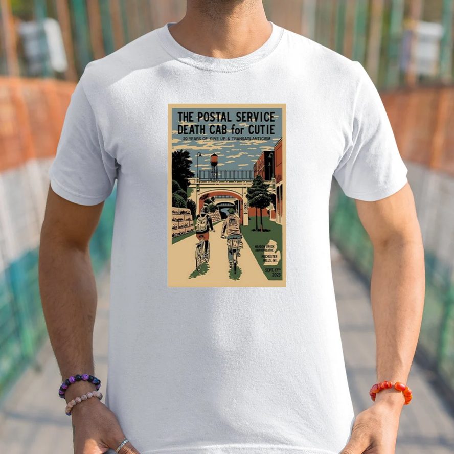 Original The Postal Service and Death Cab for Cutie Meadow Brook Amphitheatre Rochester Hills MI Sept 17 2023 T-Shirt 4 Original The Postal Service and Death Cab for Cutie Meadow Brook Amphitheatre Rochester Hills MI Sept 17 2023 Shirt