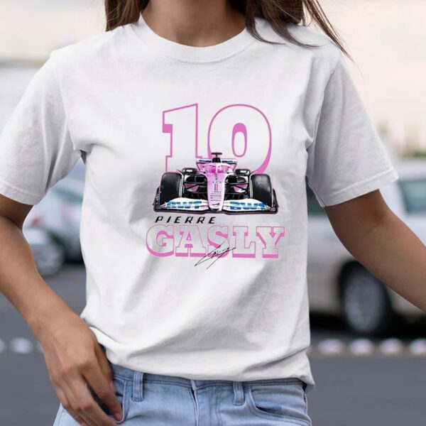 Pierre Gasly 10 Alpine F1 Team Racing Signature T-Shirt