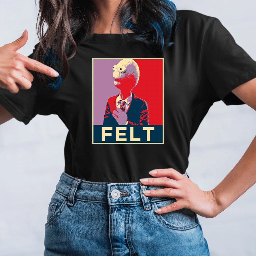 Randy Feltface Felt Black T-Shirt 4 Randy Feltface Felt Black TShirt