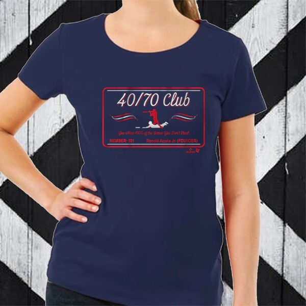 Ronald Acuña Jr 40 70 Club Membership Card T-Shirt