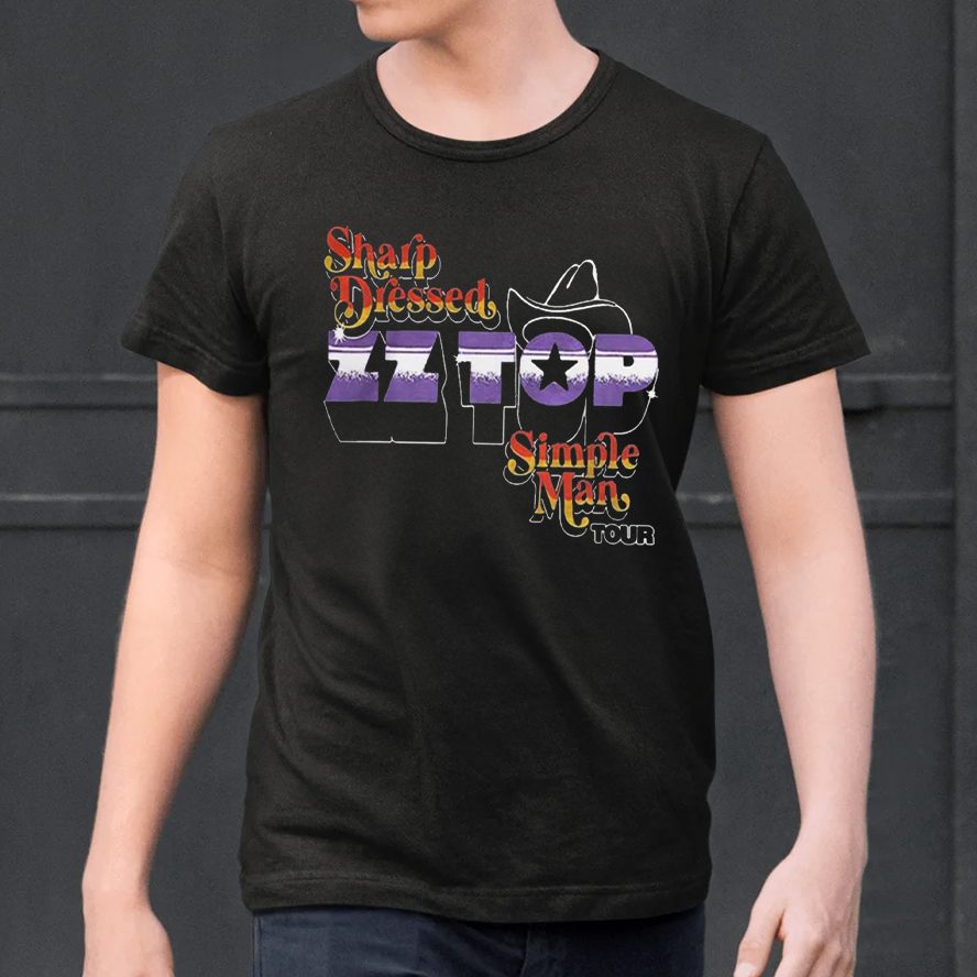 Sharp Dressed ZZ Top Simple Man Tour T-Shirt 4 Sharp Dressed ZZ Top Simple Man Tour Shirt