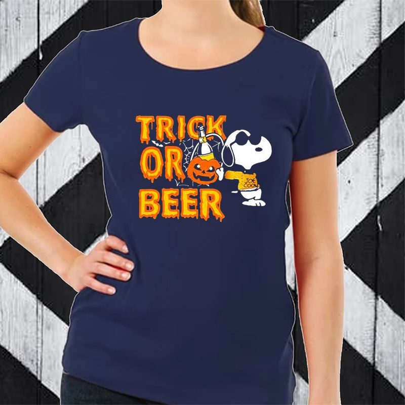 Snoopy Trick Or Beer Halloween T-Shirt 4 Snoopy Trick Or Beer Halloween TShirt
