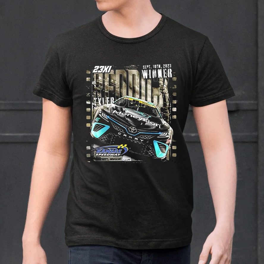 Tyler Reddick 23xi Racing 2023 Hollywood Casino 400 Race Winner T-Shirt 4 Tyler Reddick 23xi Racing 2023 Hollywood Casino 400 Race Winner Shirt