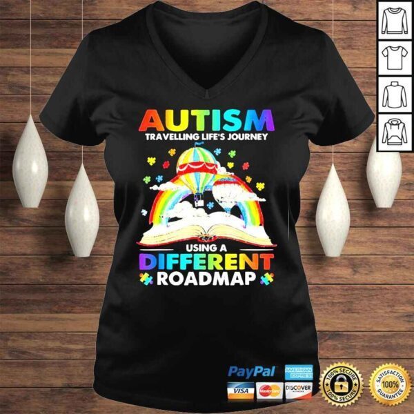 Autism Travelling Life’s Journey Using A Different Roadmap Tee Shirt - Image 2