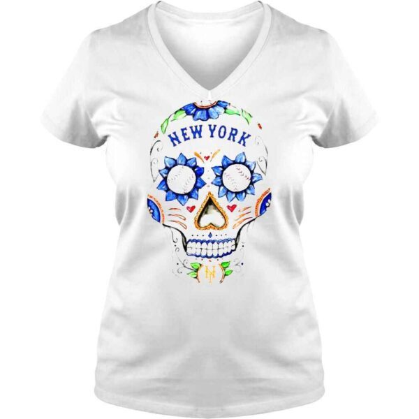 New York Mets Tiny Infant Sugar Skull Tshirt - Image 2