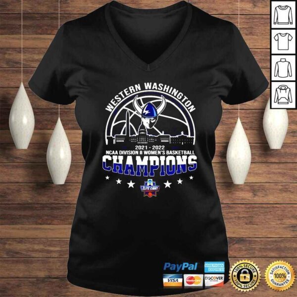 Western Washington 2022 NCAA Division II Womens Basketball Champions shirt - Image 2