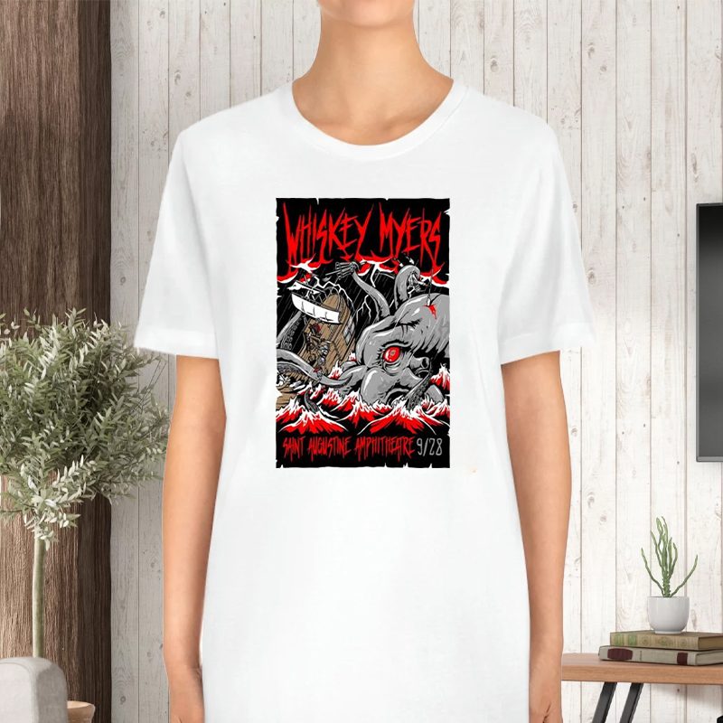 Whiskey Myers The St. Augustine Amphitheatre St Augustine FL Sept 28 2023 T-Shirt 4 Whiskey Myers The St Augustine Amphitheatre St Augustine FL Sept 28 2023 TShirt