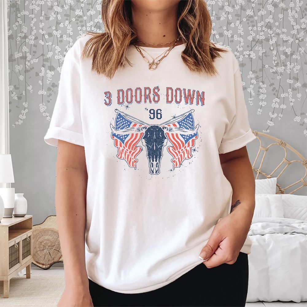 3 Doors Down Women's Cattle Skull Tank T-Shirt 4 3 Doors Down Women's Cattle Skull Tank Shirt