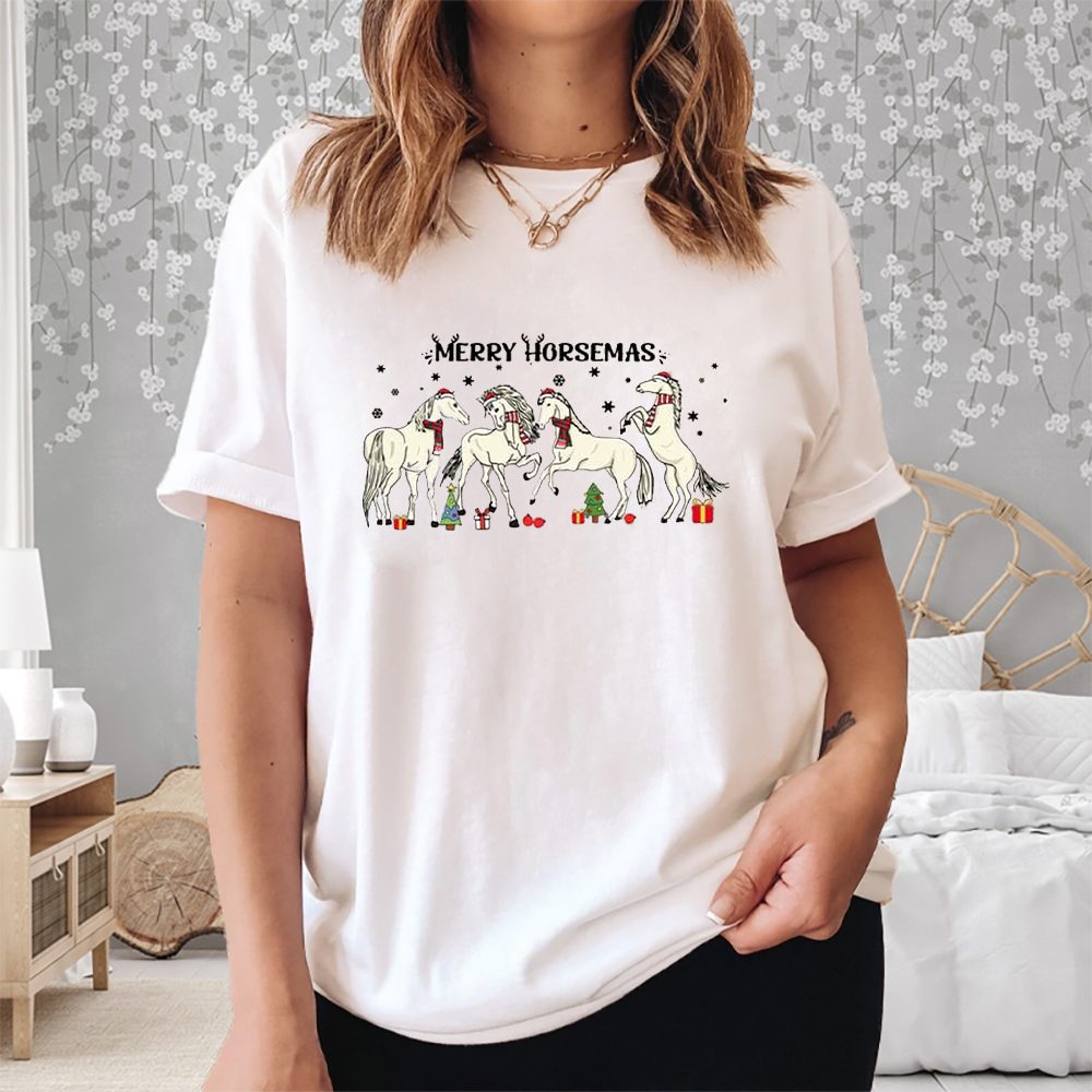 Christmas Horse Merry Horsemas T-Shirt 4 Christmas Horse Merry Horsemas Shirt