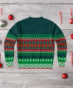 Gains Tats And Ho’s Tattoo Gym Ugly Christmas Sweaters Back