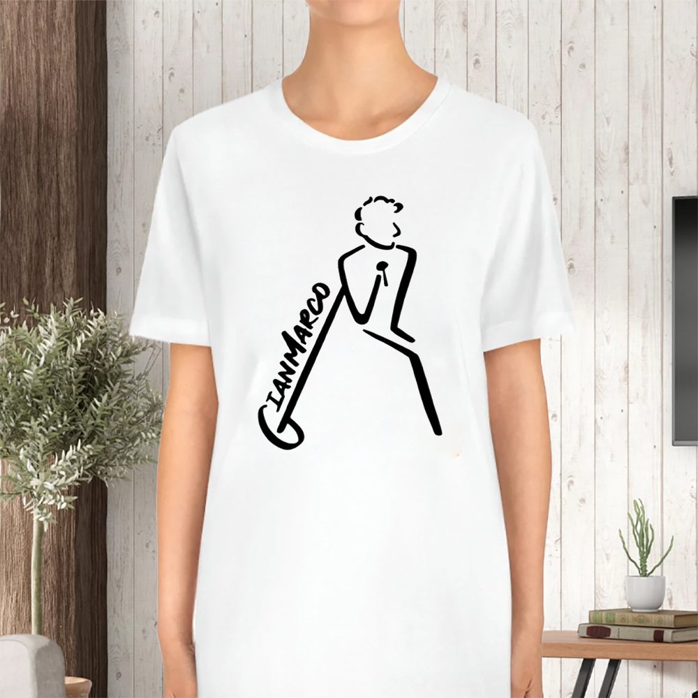 Gianmarco Leaning In Logo T-Shirt 4 Gianmarco Leaning In Logo TShirt