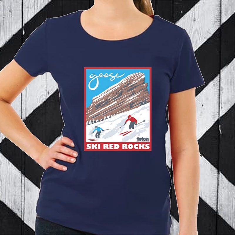 Goose X Tgr Ski Red Rocks 2023 T-Shirt 4 Goose X Tgr Ski Red Rocks 2023 TShirt