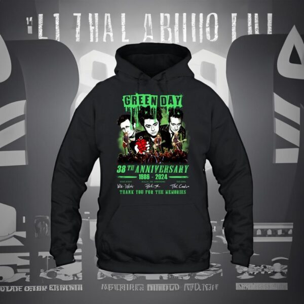 Green Day 38th Anniversary 1989 – 2024 Thank You For The Memories Shirt