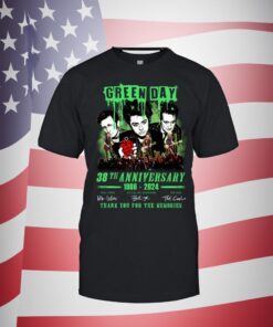 Green Day 38th Anniversary 1989 – 2024 Thank You For The Memories T-Shirts