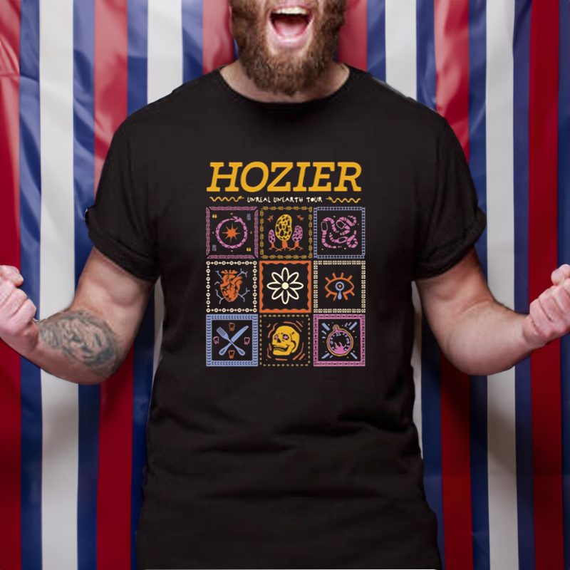 Hozier Unreal Unearth Tour Dante's Inferno Concert T-Shirt 4 Hozier Unreal Unearth Tour Dante's Inferno Concert TShirt