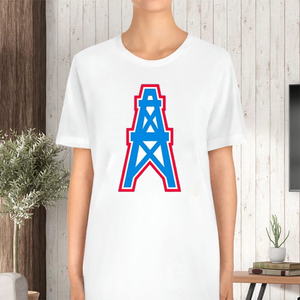 Luv Ya Blue Houston Oilers Franklin Logo T-Shirt 4 Luv Ya Blue Houston Oilers Franklin Logo TShirt