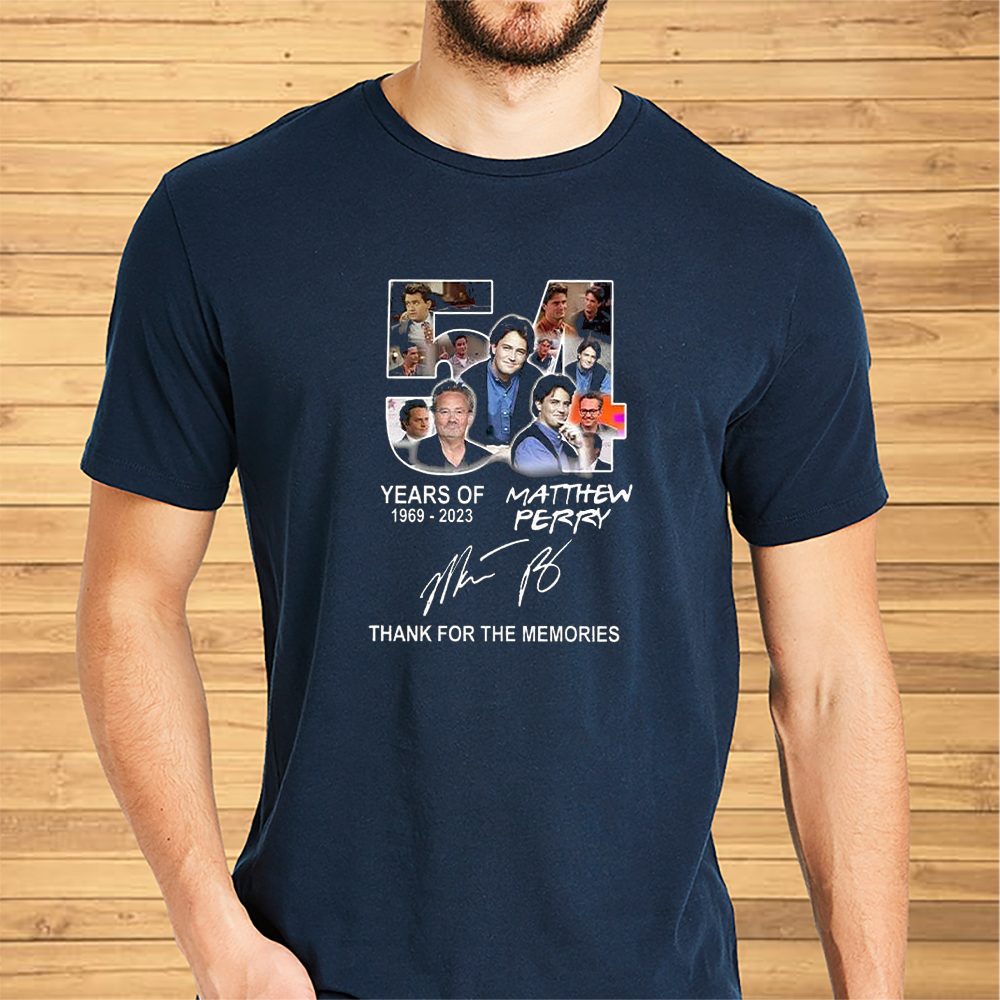 Matthew Perry Thank You For Memories Years Of 1969 2023 T-Shirt 4 Matthew Perry Thank You For Memories Years Of 1969 2023 Shirt