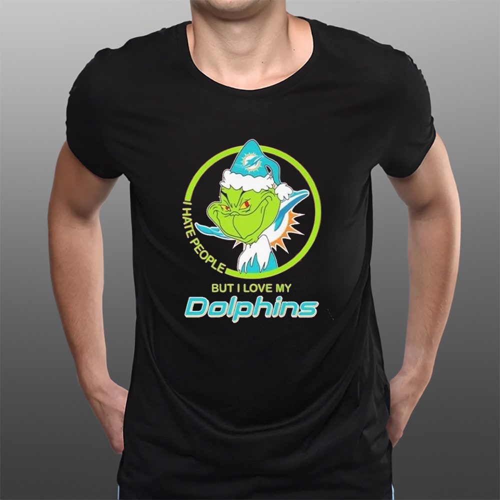 NFL Nike Miami Dolphins Hoodie Christmas Grinch Santa I Hate People But I Love My Dolphins Sweat T-Shirt 4 NFL Nike Miami Dolphins Hoodie Christmas Grinch Santa I Hate People But I Love My Dolphins Sweat T-Shirts