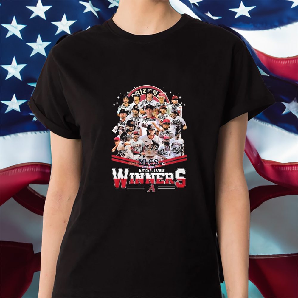Original Arizona Diamondbacks 2023 NLCS National League Winners Signatures T-Shirt 4 Original Arizona Diamondbacks 2023 NLCS National League Winners Signatures Shirt
