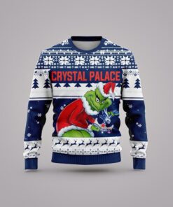 Personalized EPL Crystal Palace Grinch Ugly Sweaters All Over Print For Fan