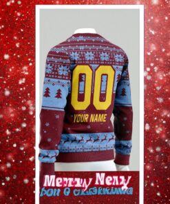 Personalized EPL West Ham Grinch Ugly Sweaters All Over Print For Fan Back