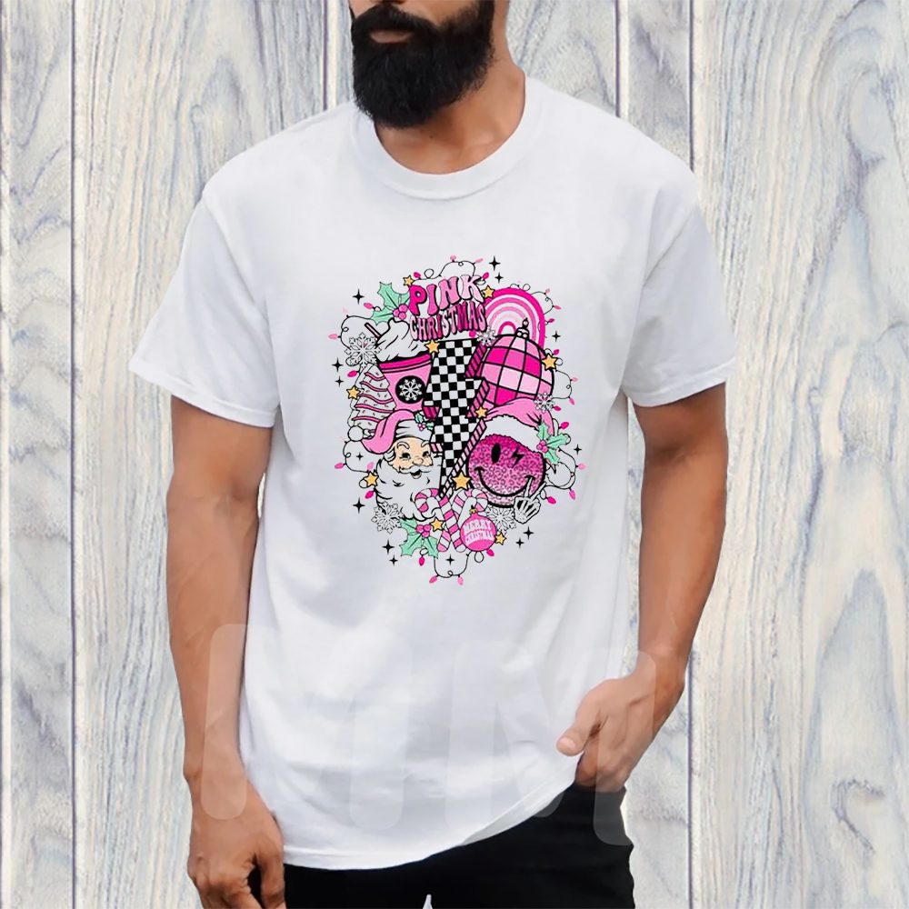 Pink Christmas Xmas Gift T-Shirt 4 Pink Christmas Xmas Gift TShirt