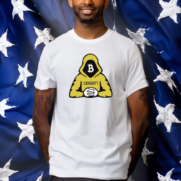 Ran Neuner Wearing Bitcoin Degen Man Shirts