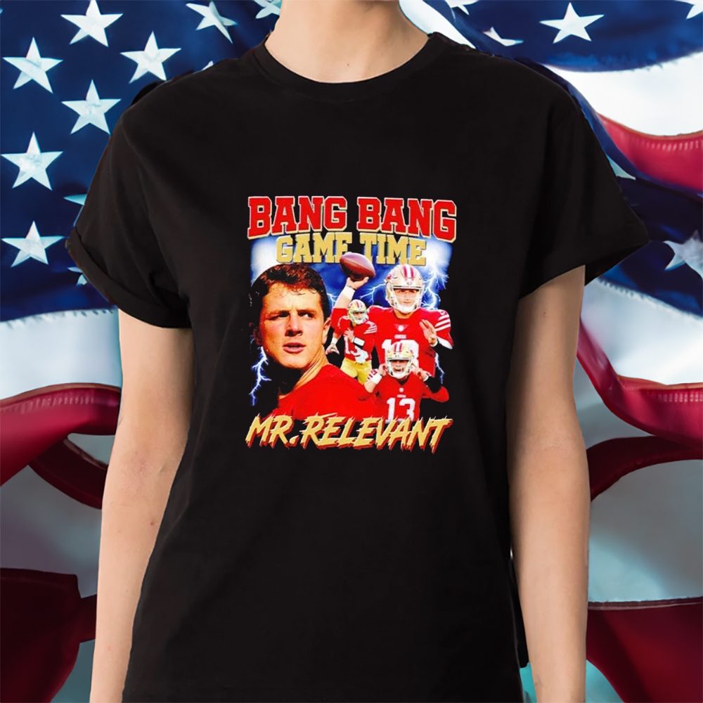 Retro Brock Purdy Bang Bang Game Time Mr Relevant San Francisco 49ers T-Shirt 4 Retro Brock Purdy Bang Bang Game Time Mr Relevant San Francisco 49ers Shirt
