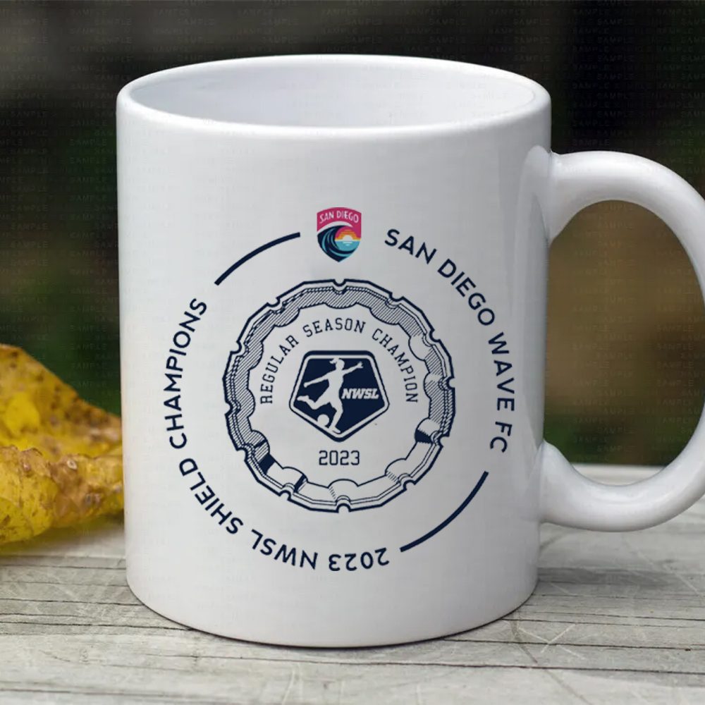 San Diego Wave FC - 2023 Shield Champs Circle Mug 4 San Diego Wave FC - 2023 Shield Champs Circle Mug