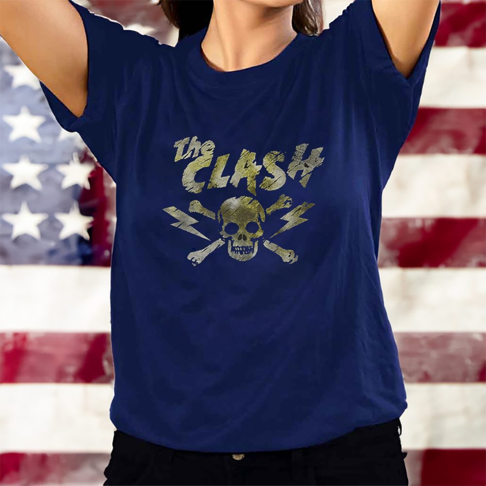 The Clash Women's Grunge Skull T-Shirt 4 The Clash Women's Grunge Skull T-Shirts
