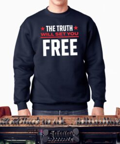 The Truth Will Set You Free Navy Crewneck Fleece Sweatshirt