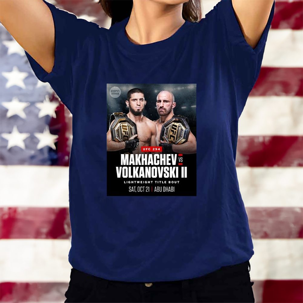 UFC 294 Islam Makhachev Vs Alexander Volkanovski At Lightweight Title Bout MMA T-Shirt 4 UFC 294 Islam Makhachev Vs Alexander Volkanovski At Lightweight Title Bout MMA T-Shirts