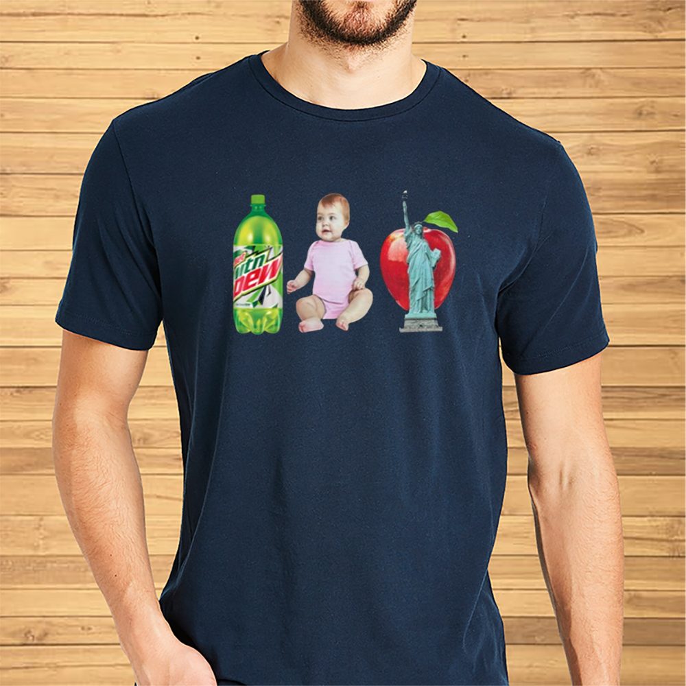 Velvetropic The Lana Mtn Dew Baby Apple Statue Of Liberty T-Shirt 4 Velvetropic The Lana Mtn Dew Baby Apple Statue Of Liberty Shirt
