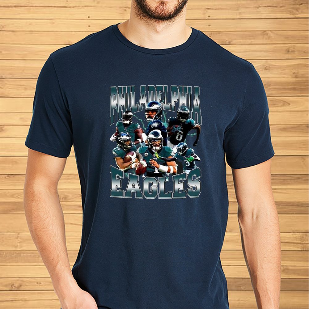 Vintage Jalen Hurts Philadelphia Eagles American Football Sweat T-Shirt 4 Vintage Jalen Hurts Philadelphia Eagles American Football Sweat Shirt
