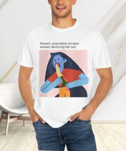 Was Cash Generic Corporate Art Style Woman Devouring Her Son T-Shirtt