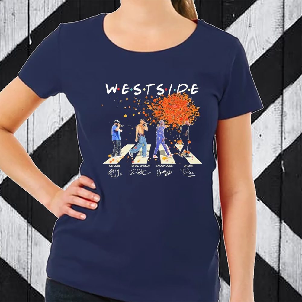 Westside Squad Ice Cube Tupac Shakur Snoop Dogg And Dr. Dre Abbey Road Signatures T-Shirt 4 Westside Squad Ice Cube Tupac Shakur Snoop Dogg And Dr. Dre Abbey Road Signatures TShirt