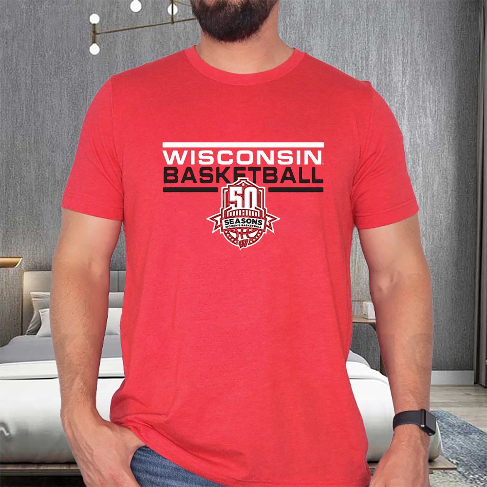 Wisconsin Badgers Women’s Basketball 50 Seasons T-Shirt 4 Wisconsin Badgers Women’s Basketball 50 Seasons T-Shirts