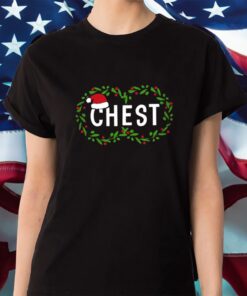 Women’s Chest Nuts Fun Christmas Couples Printed Shirts