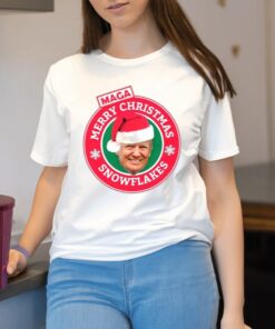 Doxielvr Donald Trump Maga Merry Christmas Snowflakes-Unisex T-Shirt2