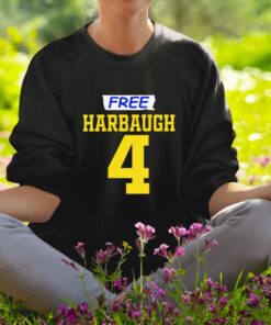Free Jim Harbaugh 4 Michigan Wolverines sports shirt1