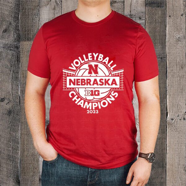 Nebraska Huskers 2023 Big Ten Women’s Volleyball Regular Season Champions Locker Room T-Shirtt
