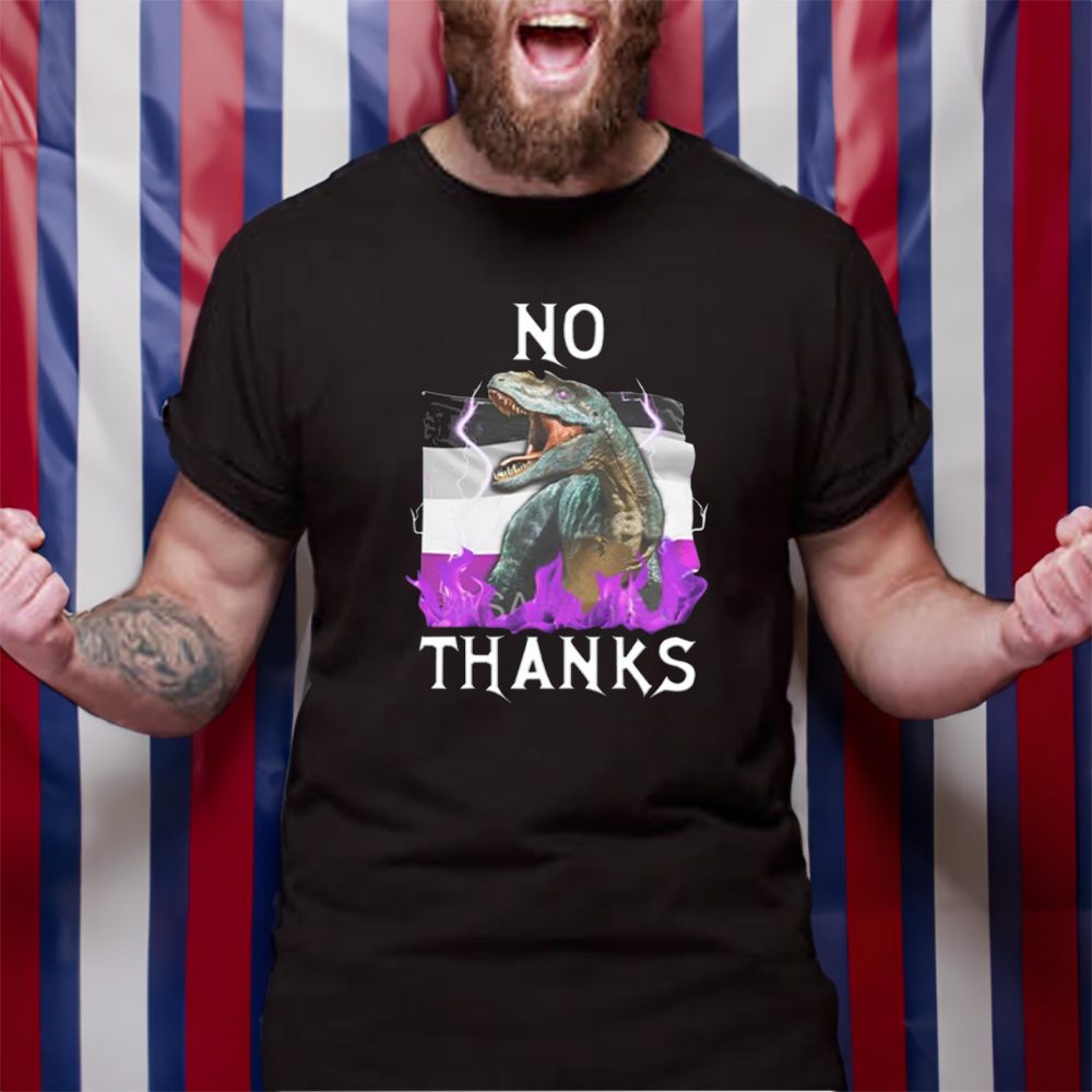 No Thanks Asexual Flag T-Shirt 4 No Thanks Asexual Flag TShirt
