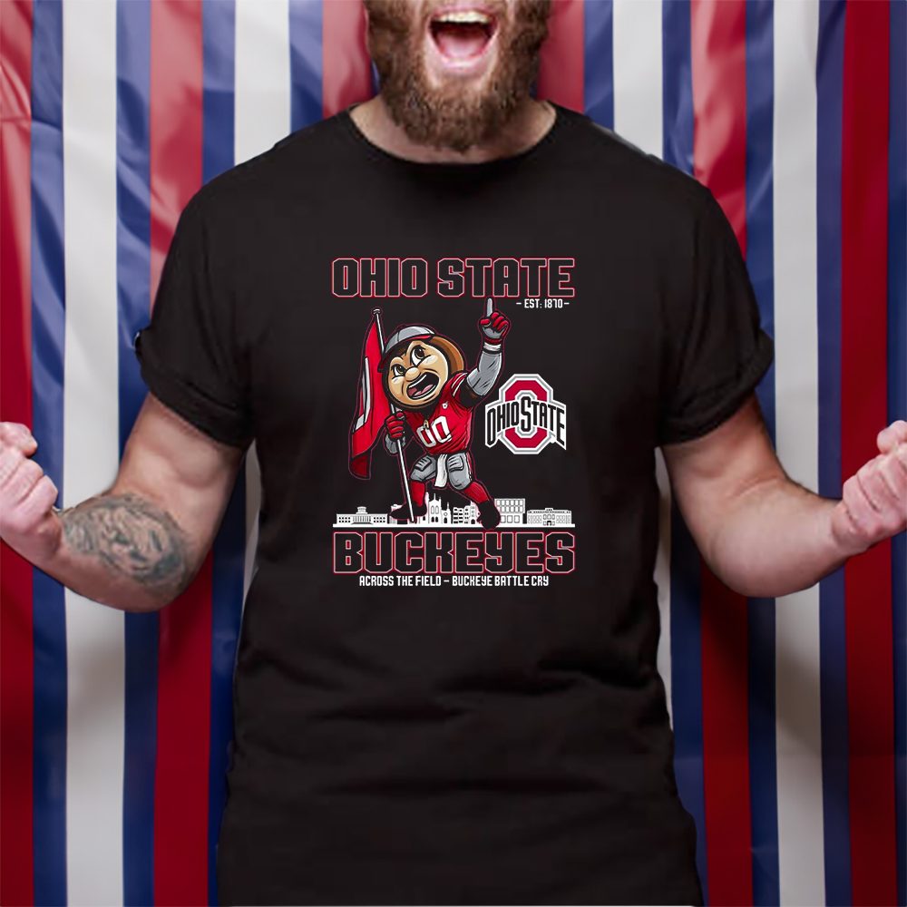 Ohio State Est 1870 Buckeyes Across The Field Buckeye Battle Cry T-Shirt 4 Ohio State Est 1870 Buckeyes Across The Field Buckeye Battle Cry TShirt