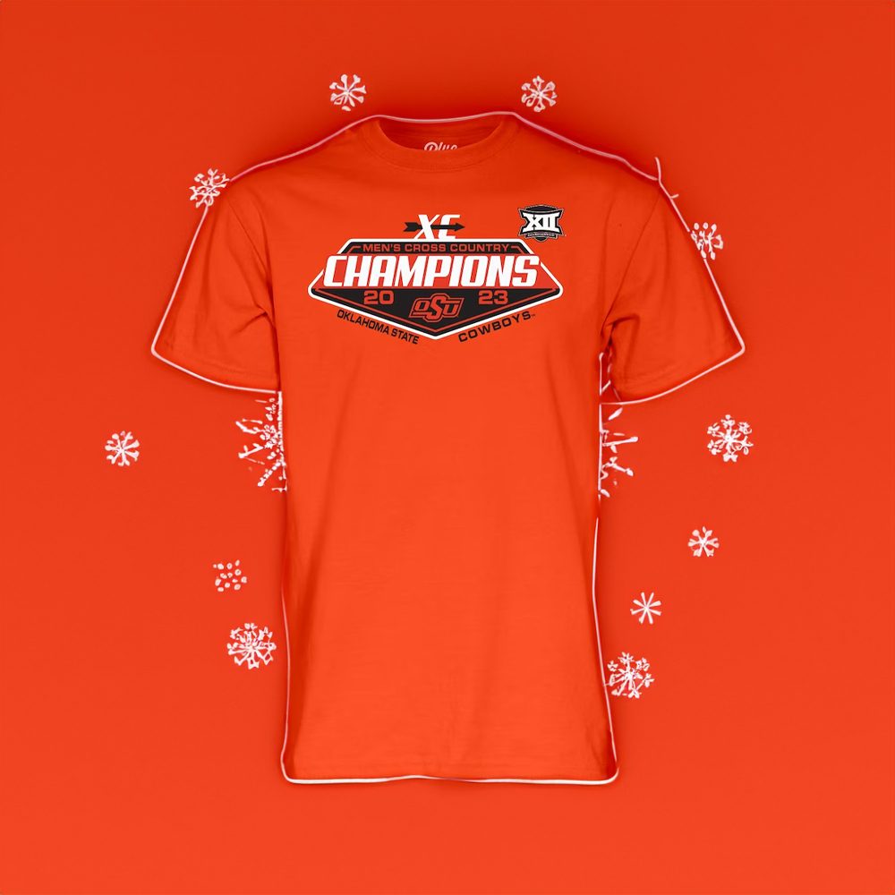 Orange Oklahoma State Cowboys 2023 Big 12 Cross Country Champions T-Shirt 4 Orange Oklahoma State Cowboys 2023 Big 12 Cross Country Champions Shirts