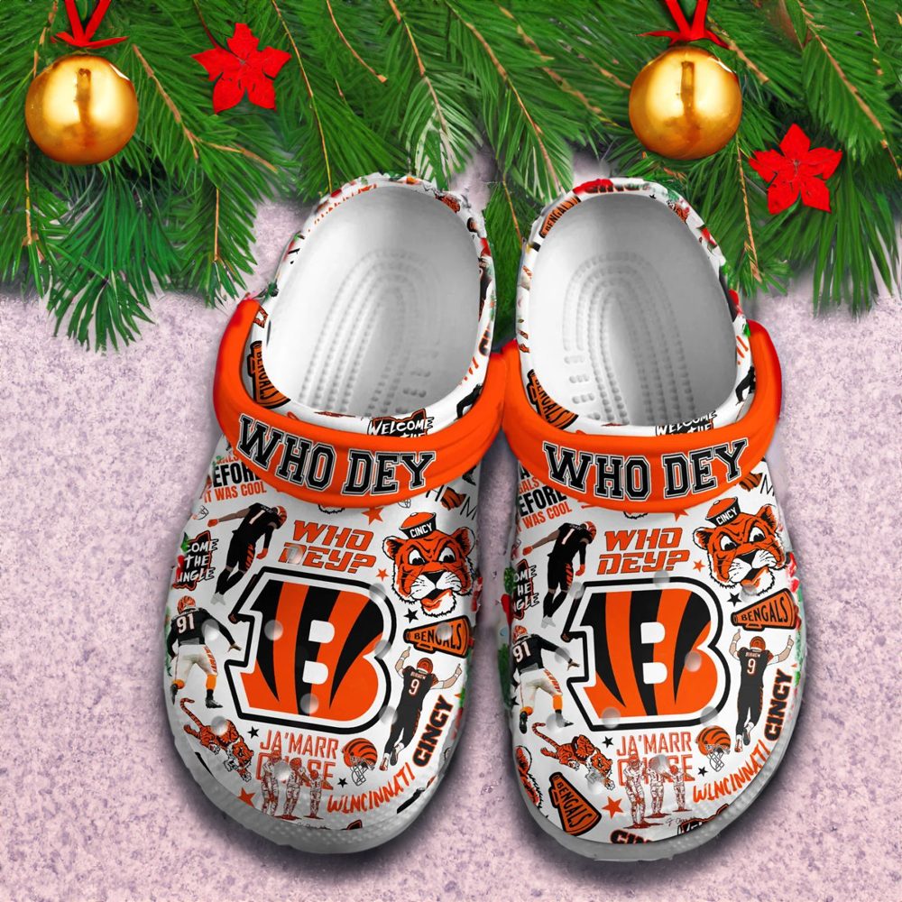 PREMIUM Who Dey Cincinnati Bengals Clogs 4 PREMIUM Who Dey Cincinnati Bengals Clogs cute