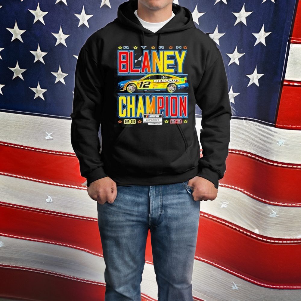 Ryan Blaney 2023 NASCAR Cup Series Champion Trophy Shirt 4 Ryan Blaney 2023 NASCAR Cup Series Champion Trophy Shirts