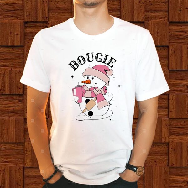 Snowman Santa Hat Bougie pink Christmas light Shirts