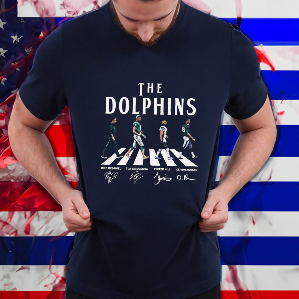 The Dolphins Abbey Road Players 2023 Signatures T-Shirt 4 The Dolphins Abbey Road Players 2023 Signatures T-Shirts