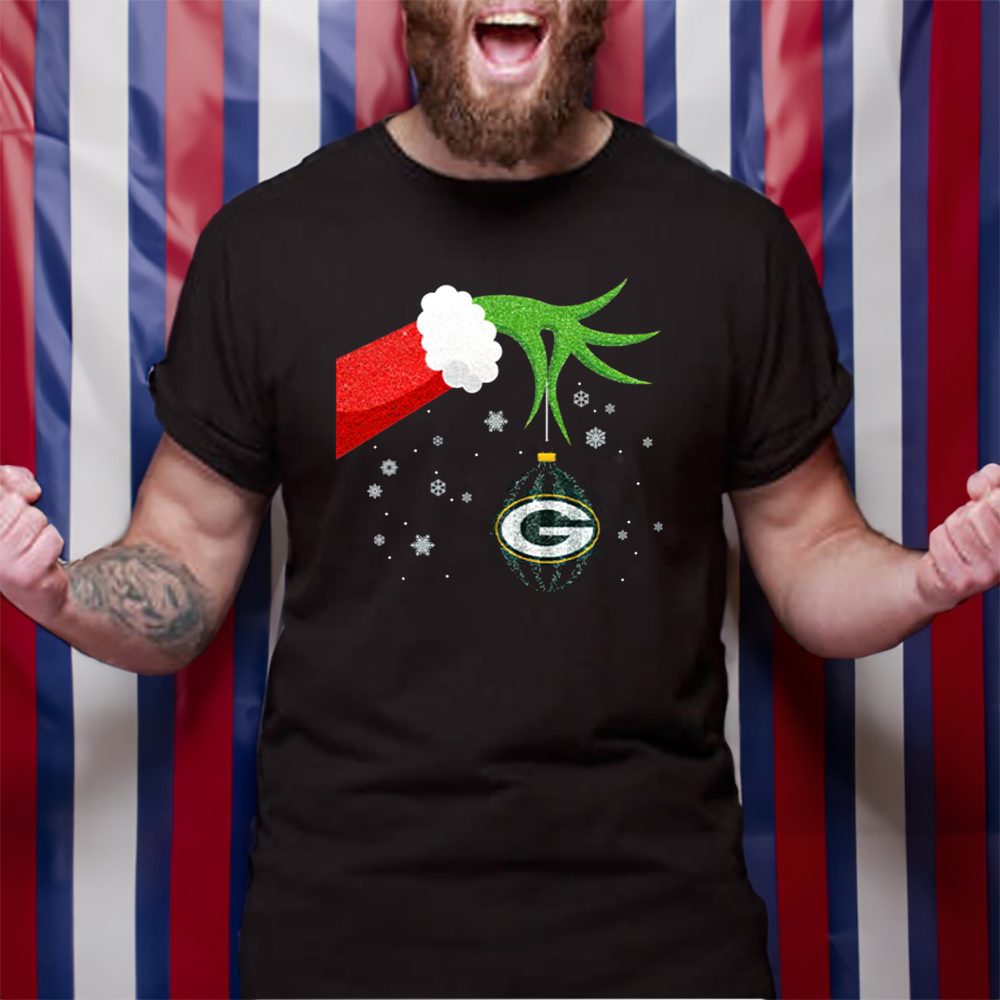 The Grinch Christmas Ornament Green Bay Packers T-Shirt 4 The Grinch Christmas Ornament Green Bay Packers TShirt